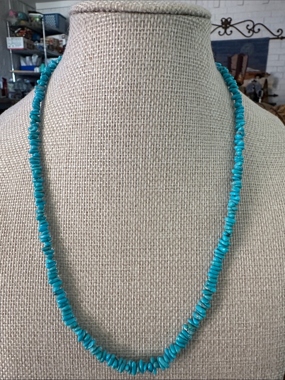 Navajo Vibrant Blue Turquoise Necklace - Women Jewelry